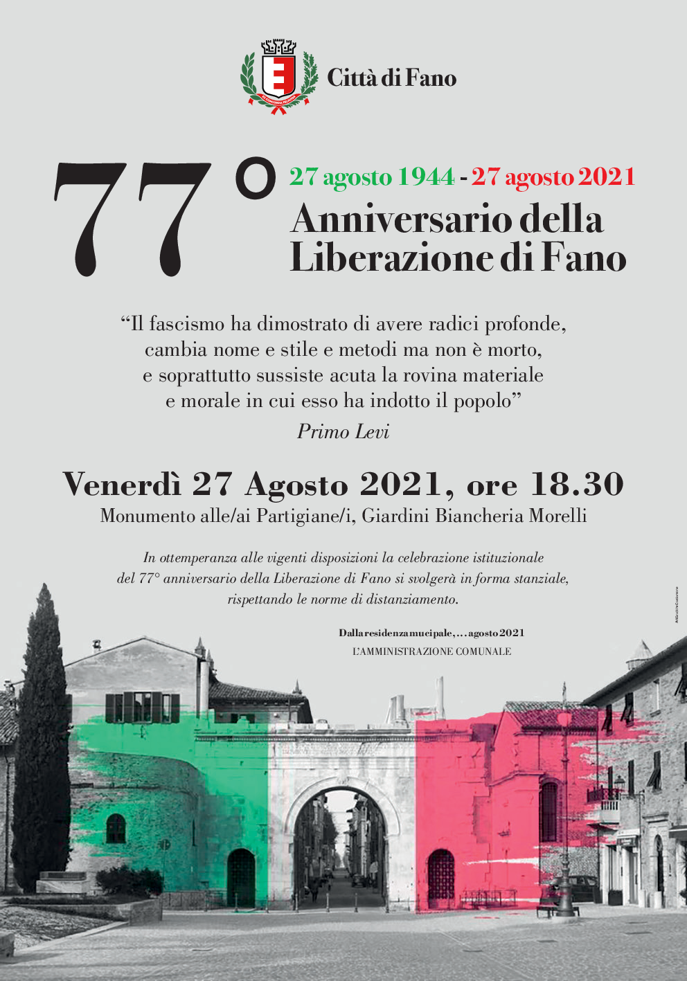 27 Agosto, 77° anniversario della Liberazione di Fano