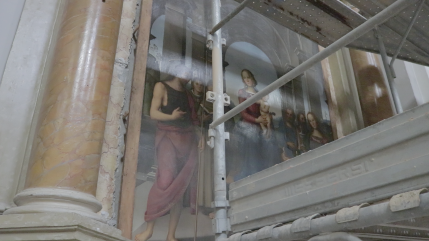 Assessorato alla Cultura e Beni culturali: La Pala e la Lunetta del Perugino partono per l’Opificio delle Pietre Dure di Firenze