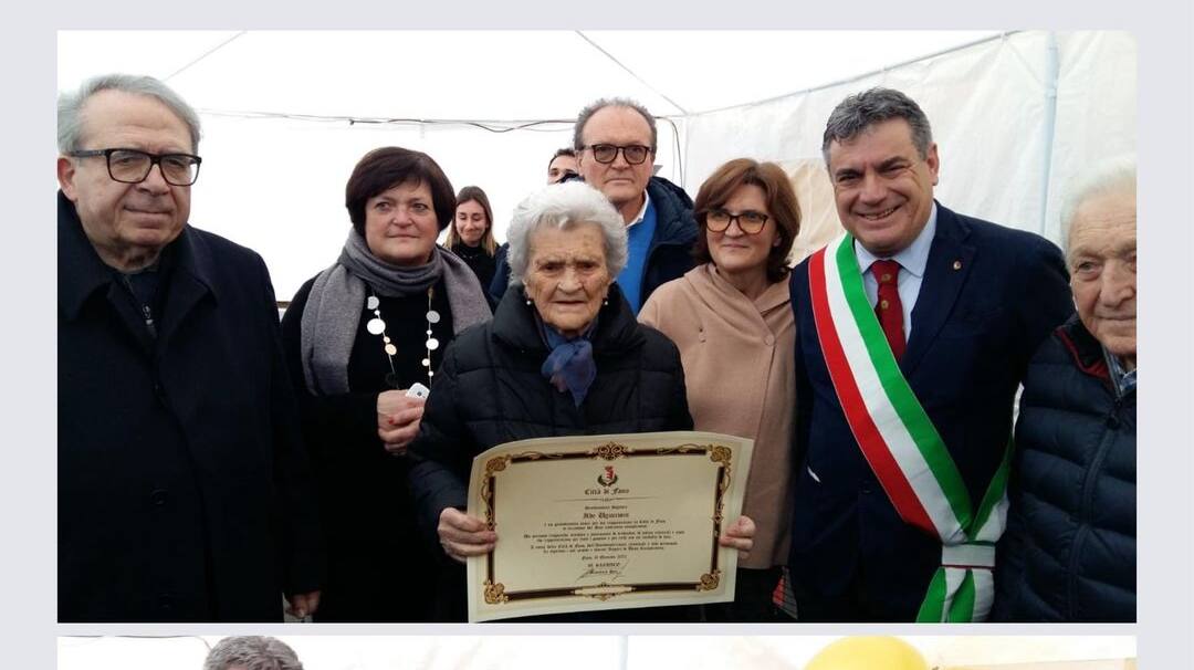Il sindaco Seri festeggia i 100 anni di Ilde Uguccioni 