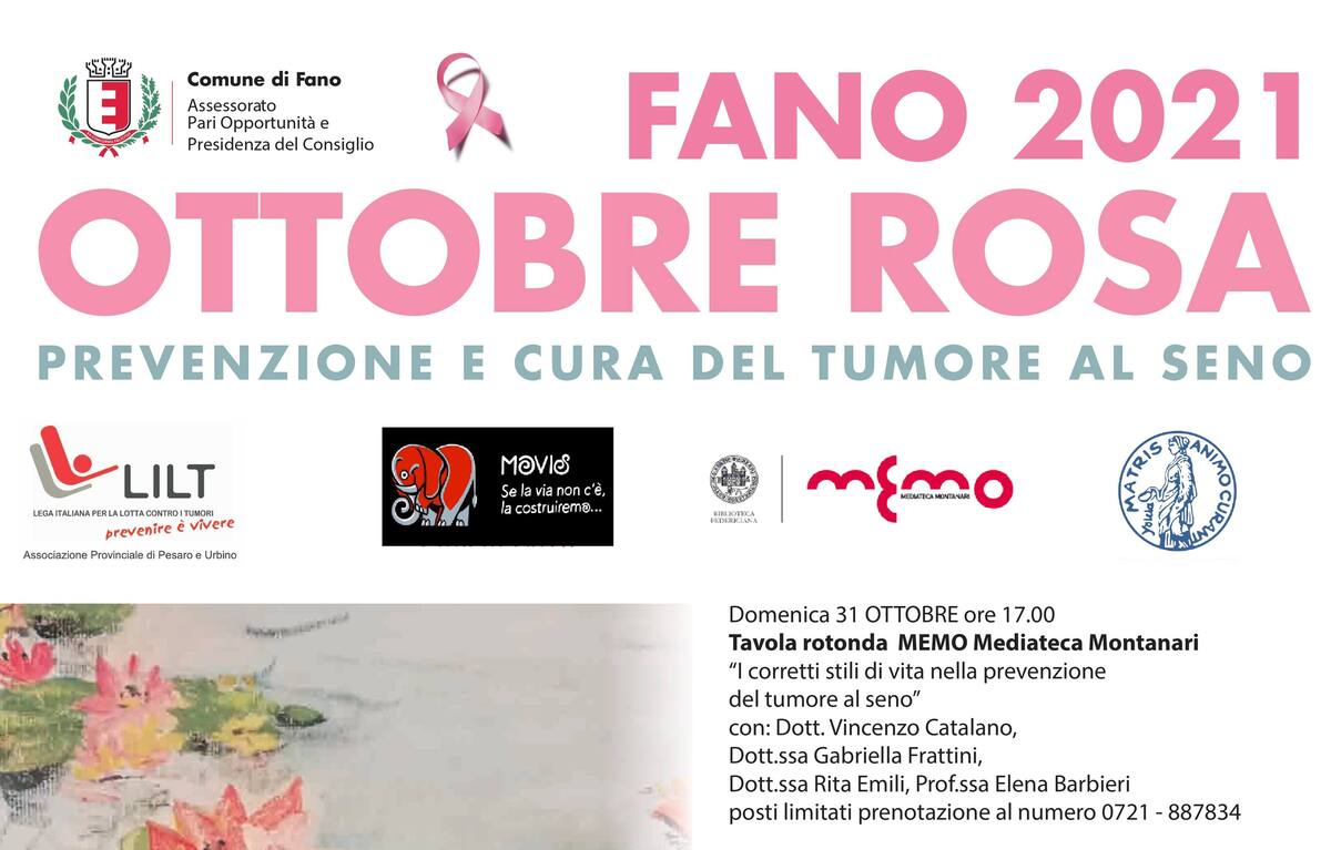 Tumore e alimentazione: se ne parla domenica 31 ottobre a Fano