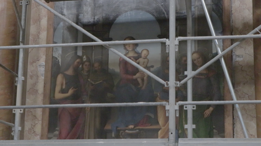 Assessorato alla Cultura e Beni culturali: La Pala e la Lunetta del Perugino partono per l’Opificio delle Pietre Dure di Firenze