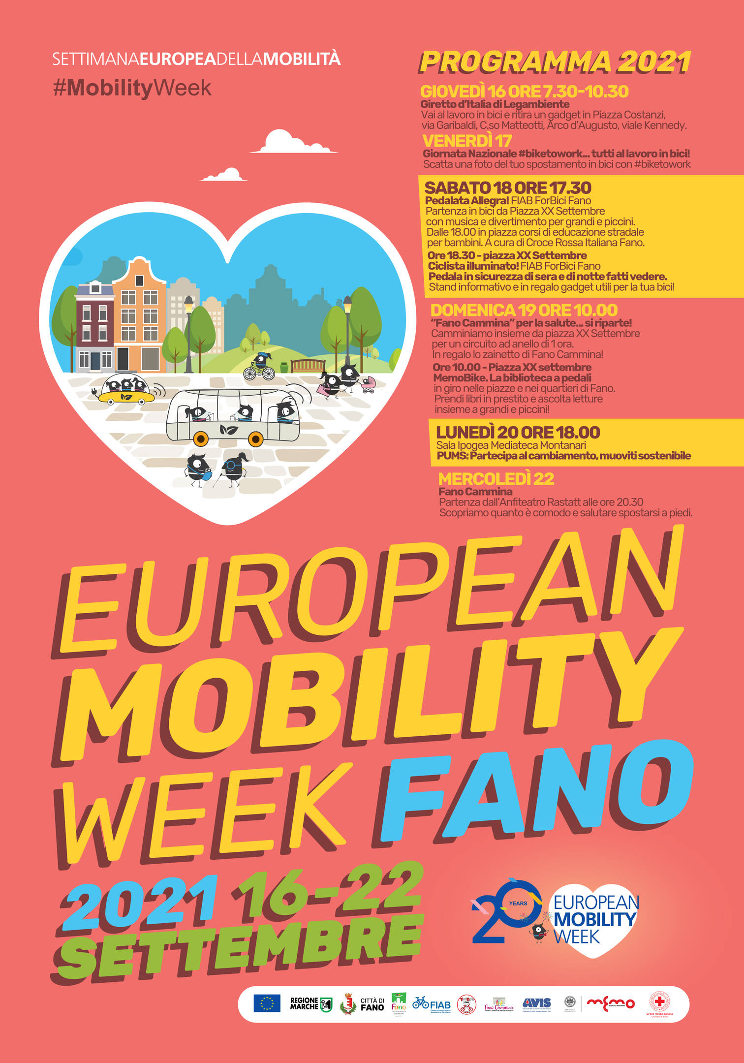 Settimana Europea Mobilità Sostenibile 2021: Fano risponde presente per il quinto anno